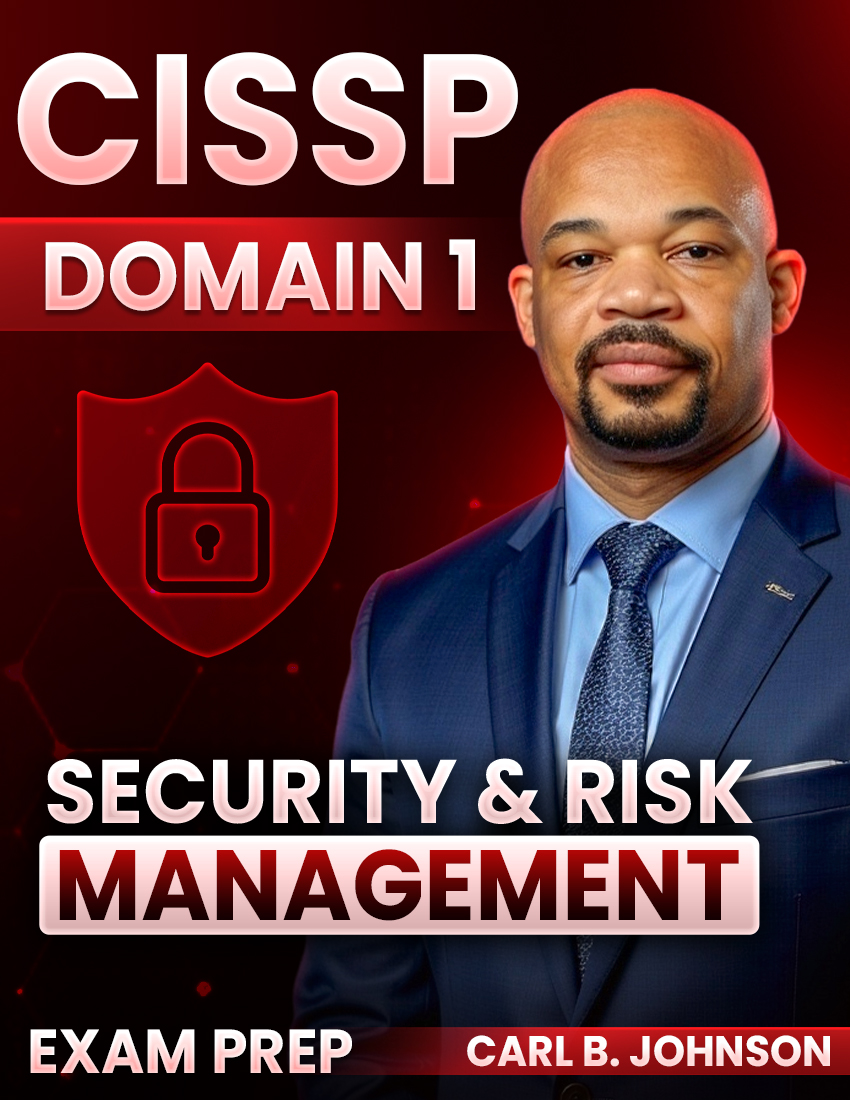 CISSP Domain 1 Security & Risk Management Exam Prep book cover