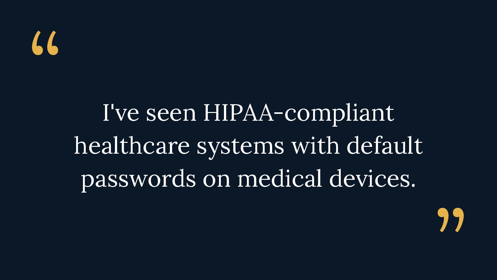 Compliance vs security