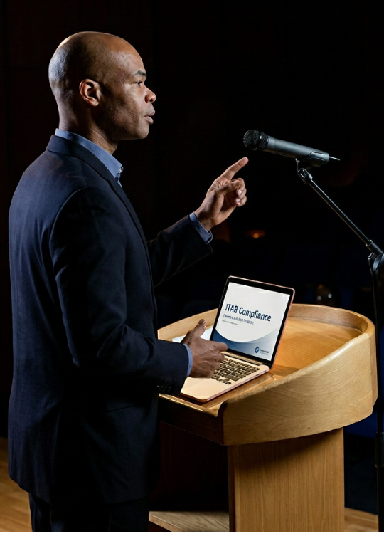 carl b johnson speaking on itar
